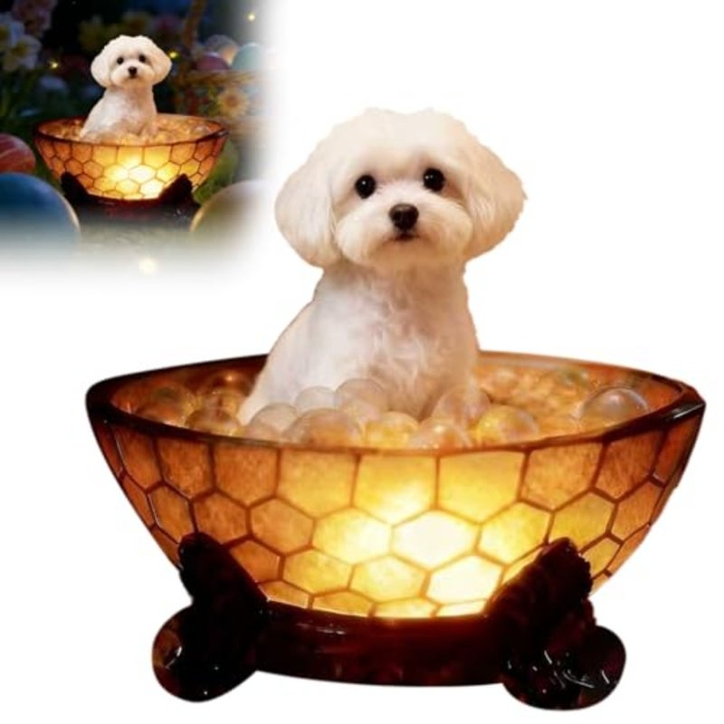 Dog Bubble Lamp 2026, Cute Dog Night Lights for Bathtub and Desk, USB Powered LED Bathtub Light Bathroom Decor, Animal Themed Season Reading Light for Book Lovers and Party Home Decorations - Image 1