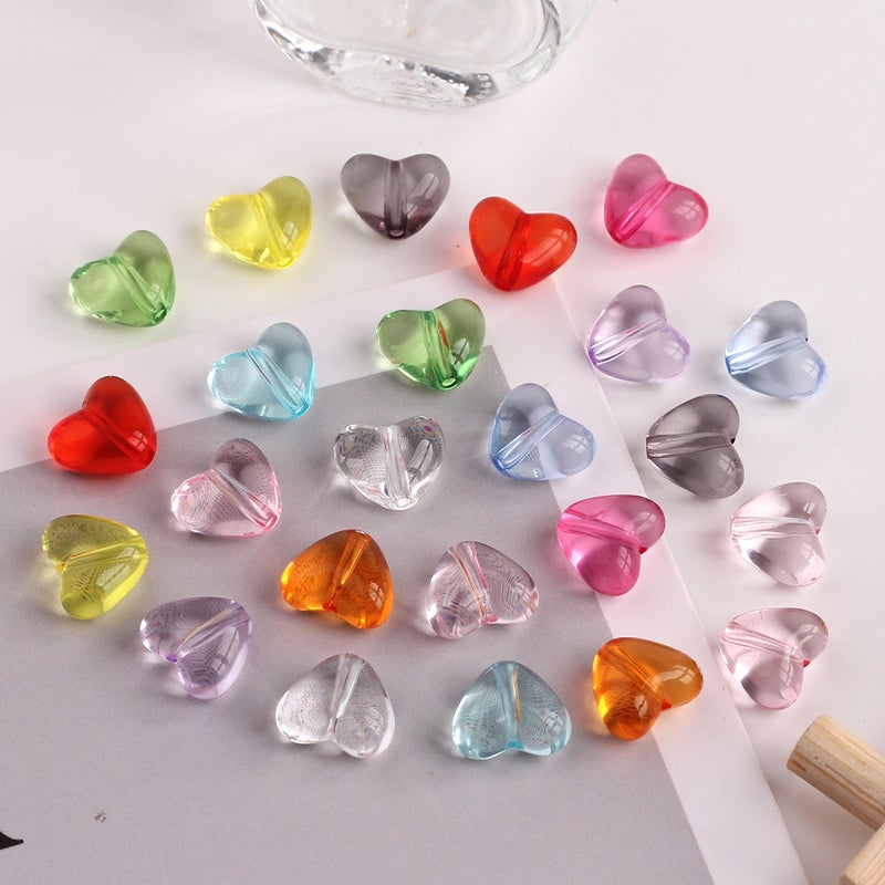 Acrylic Heart Beads for DIY Jewelry Making - Image 3