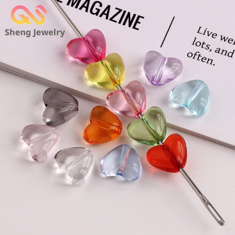 Acrylic Heart Beads for DIY Jewelry Making - Image 1