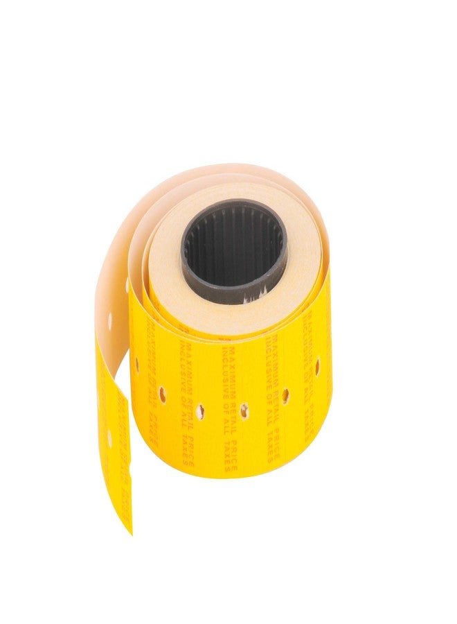 Bambalio Yellow Colour Price Labels (ECO) with MRP Print 20 Label Rolls Compatible with All Single Line Labeling Machines- BLR-YMRP(T) ECO - Image 3