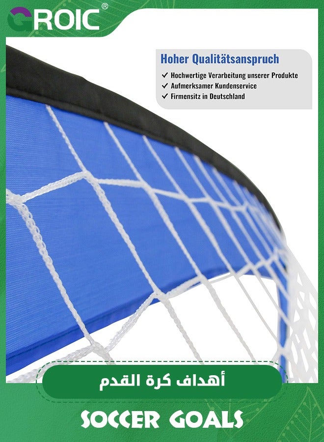 GROIC Portable Soccer Goal Foldable Pop Up Training Soccer Goals Net Set with Carry Bag for Outdoor & Backyard Kids Practice Football Goals Ideal Games Soccer Goals Net for Toddler Youth Adults - Image 3