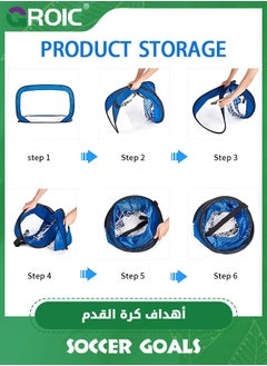GROIC Portable Soccer Goal Foldable Pop Up Training Soccer Goals Net Set with Carry Bag for Outdoor & Backyard Kids Practice Football Goals Ideal Games Soccer Goals Net for Toddler Youth Adults  - Image 4