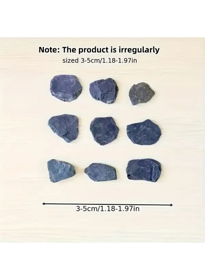 10 قطعة من صخور الأردواز الأسود الطبيعي مقاس 1.18-1.97 بوصة لتزيين أحواض الأسماك والتراريوم - Image 3