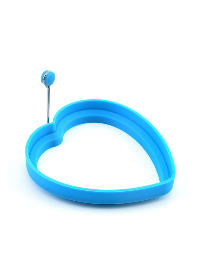 Generic - Thickened Silicone Egg Frier Creative Kitchenware Egg Mold Heart-shaped Flower Fried Egg Mold Cake Baking Mold-Color:Love (Blue) - Image 1