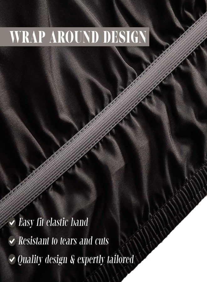 إليجنت كومفورت تنورة سرير أنيقة مريحة من مجموعة إيلا، قطعة واحدة، منفوشة، بطول 16 بوصة، 1500 خيط، جودة مصرية، مرنة ملفوفة لسهولة الاستخدام، مقاومة للتجاعيد، مزدوجة/كاملة، لون أسود ليلي - Image 5