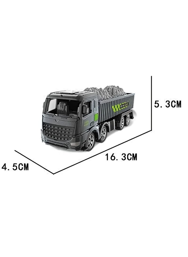 AROAQ لعبة مركبة البناء، شاحنة نقل الأسمنت الثقيلة للعب التخيلي، لعبة شاحنة هندسية واقعية مصنوعة من المعدن، نموذج مركبة بناء آمن ودائم للأطفال، (1 قطعة، شاحنة نقل) - Image 4