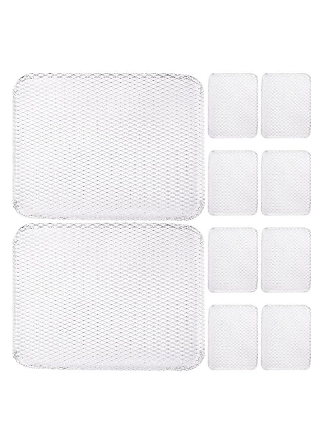 Generic 10Pcs Aluminum BBQ Mesh Grill Mat Disposable Grill Topper Broiler Pans Non Stick Baking Tools Outdoor BBQ Accessories for Baking Cooking Grilling - Image 1