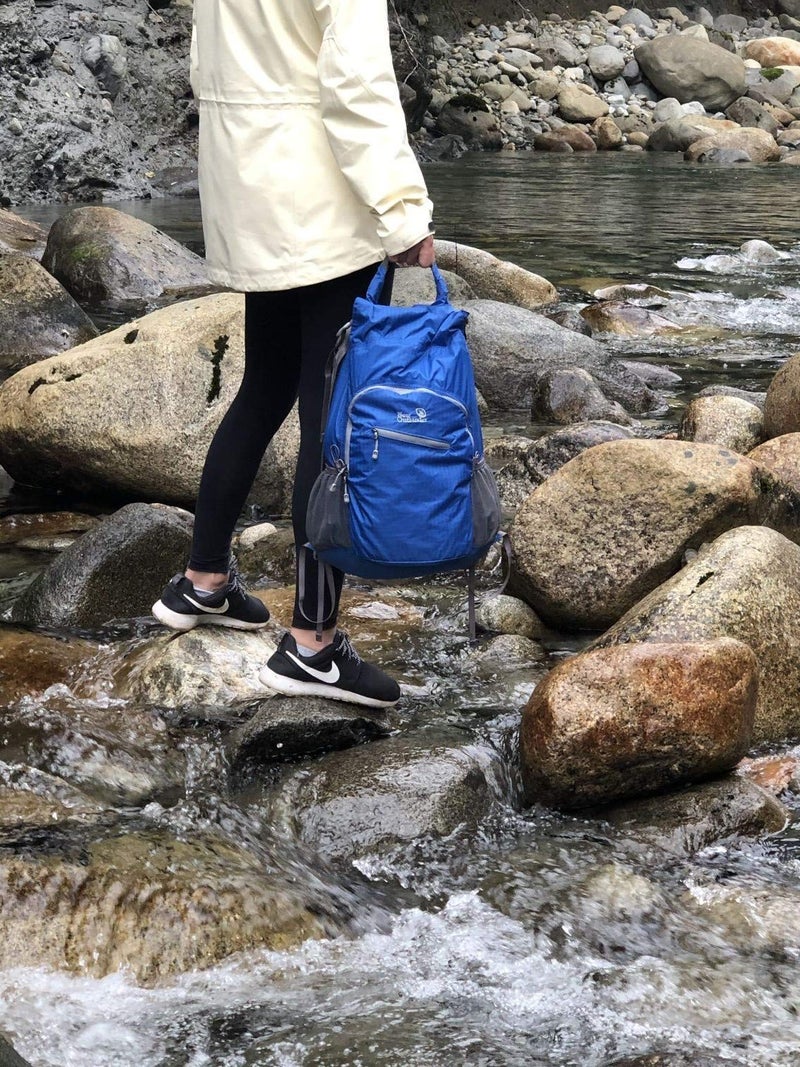 Outlander 100% Waterproof Hiking Backpack Lightweight Packable Travel Daypack(Black) - Image 3