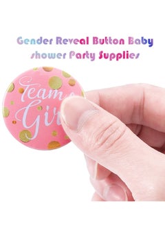 KASTWAVE Gender Reveal Pins, 60 Pcs Team Girl and The Boy Button Pin, Baby Shower Pink Blue Pins for Baby Shower Party Favors Baby Shower Party Favors Gender Reveal Party Supplies (1.5 Inches)  - Image 4