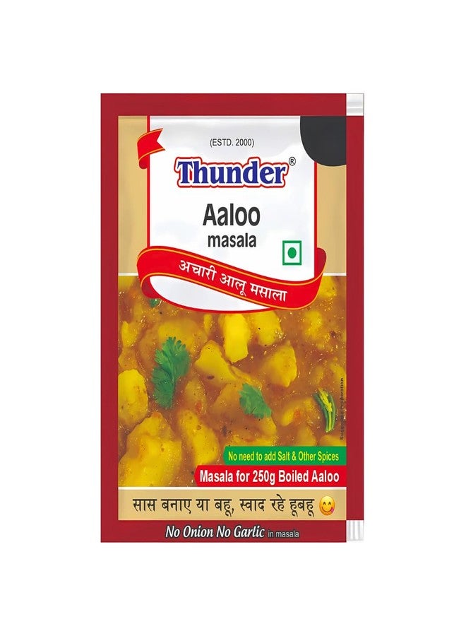 Thunder Aaloo Masala 15g Sachet, Complete Recipe Spice Mix For Achari Aloo/Dry Potato Sabzi, No Onion No Garlic, Balanced Spices, Pack of 12 - Image 2