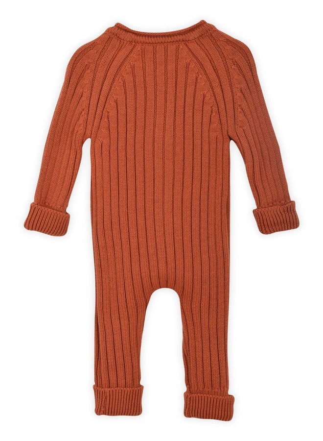 Minora Baby Romper Onesies Long Sleeve Clothing, Baby Essentials Knitted Overalls Outfits for Girl&Boy Clothes, Knitwear Unisex Jumpsuit, Para Niño, Toddler Bodysuit for Infant, Soil,9-12 Months - Image 2