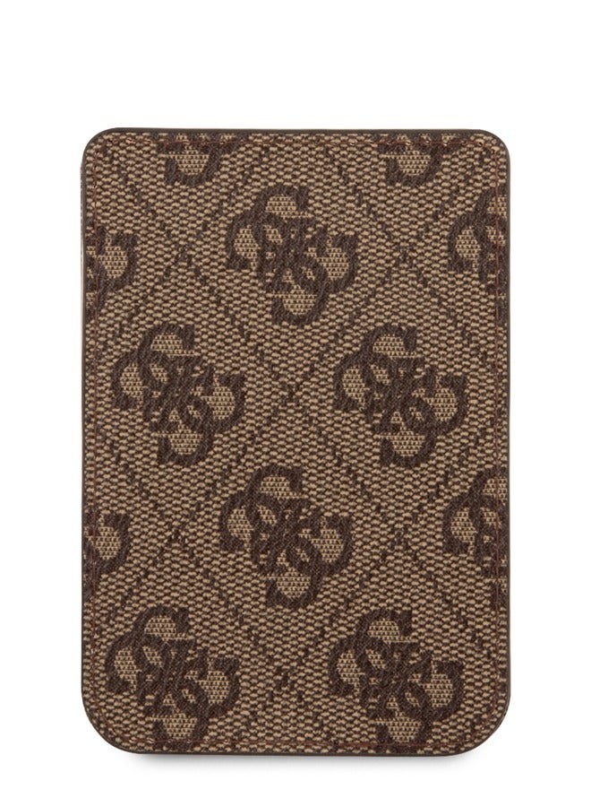 GUESS 4G Triangle Wallet Cardslot with Magsafe - Brown - Image 2