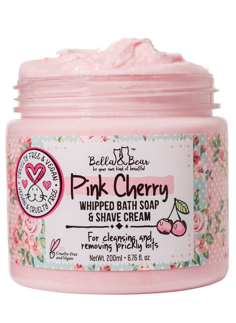 Bella and Bear Bella & Bear Pink Cherry Bath Soap & Shave Cream, Paraben Free, No Harmful Chemicals, Cruelty Free, Vegan, 6.7oz  - Image 5