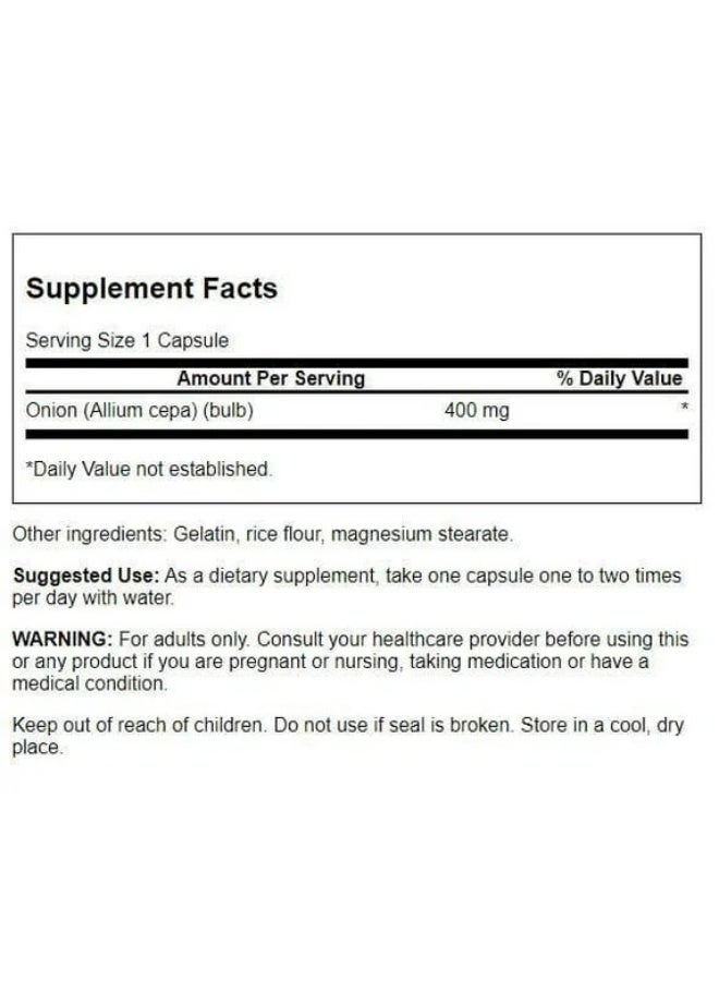 سوانسون بصل كامل الطيف، 400 ملغ، 60 كبسولة - Image 2