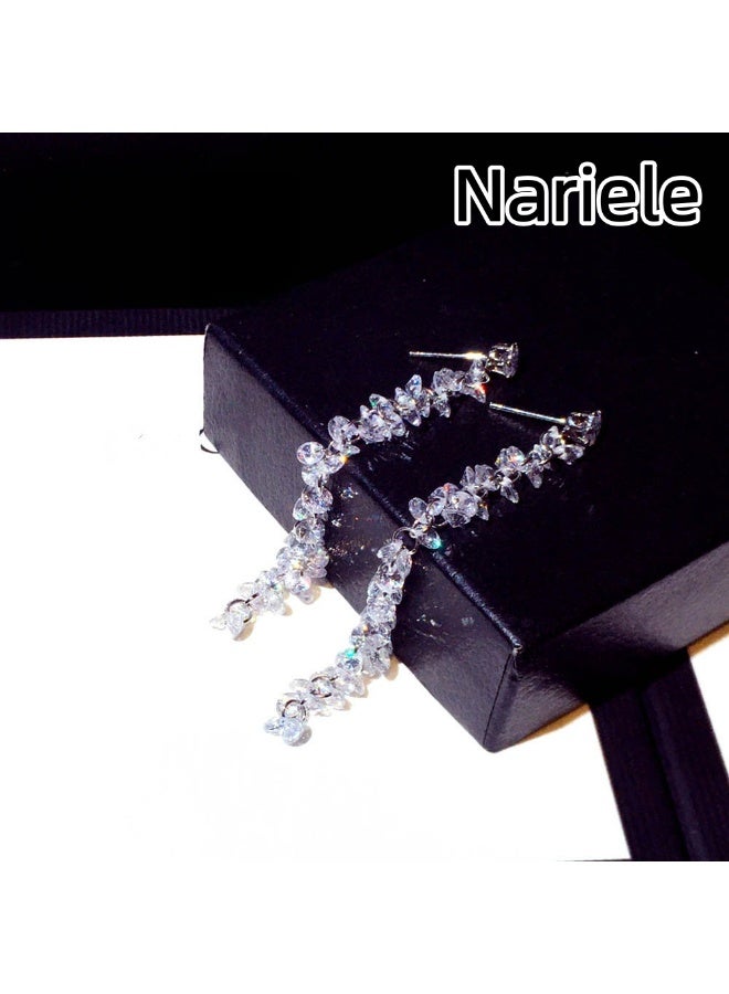 Nariele New Crystal Retro Tassel Earrings - Image 4
