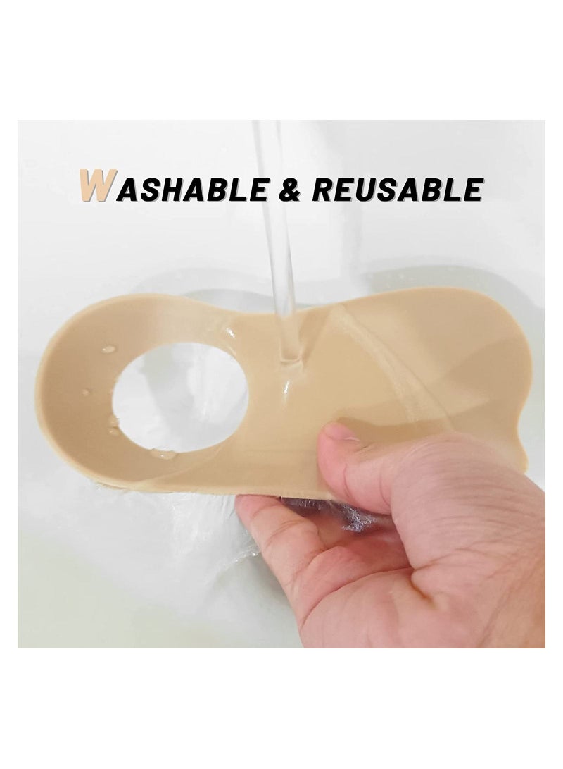 SYOSI Plantar Fasciitis Support Insoles for Women 3/4 Length Washable TPR Material Skin Colour Arch Support Insoles for Men O/X Type Leg Orthotic Insoles Flat Feet 1 Pair Marked as Left and Right M 35-40 - Image 3