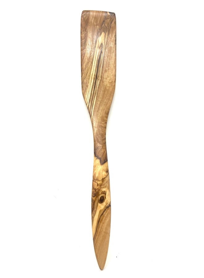 BeldiNest طقم أدوات مطبخ مصنوع يدويًا من خشب الزيتون (ملعقة مسطحة) - Image 2