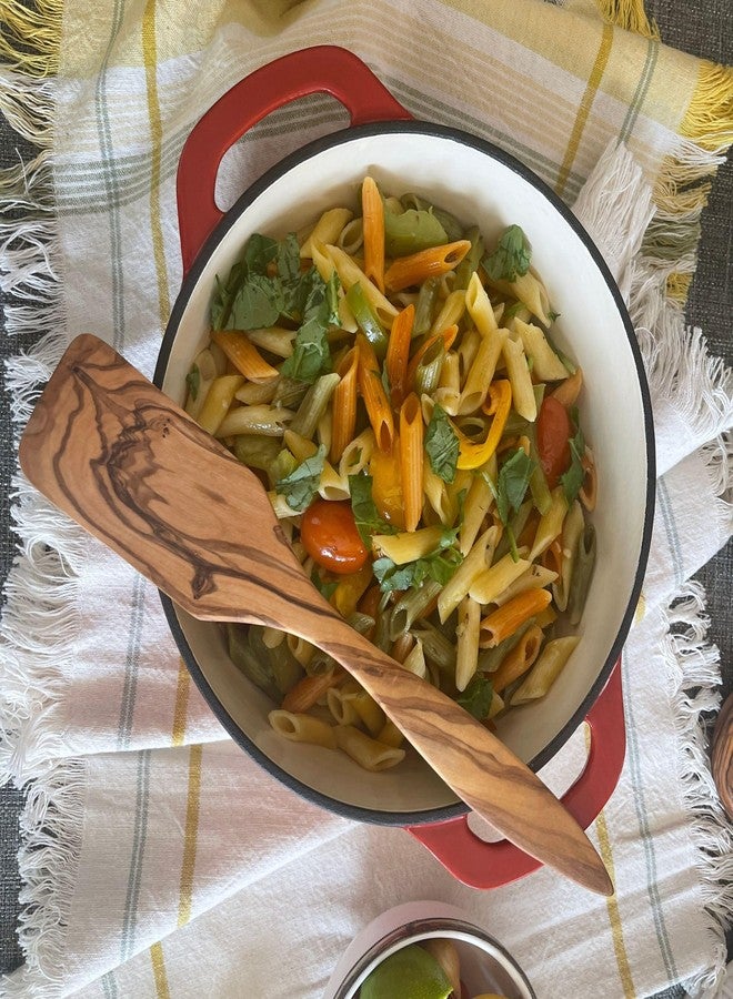 BeldiNest طقم أدوات مطبخ مصنوع يدويًا من خشب الزيتون (ملعقة مسطحة) - Image 4