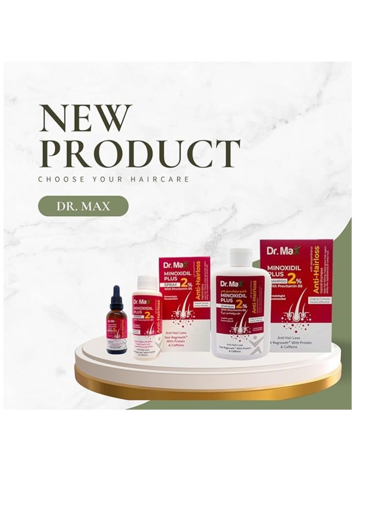 Dr. Max Minoxidil Plus 2% Spray With Provitamin B5 (Dexpanthenol) Anti Hair Loss, Hair Regrowth With Protein & Caffeine - Image 5