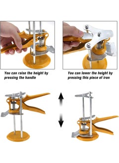 NIKTION NIKTION Tile Lifting Adjuster Positioner Leveler NonMagnetic Precision LevelWall Tile Leveling Lifter Top Height Metal PP YellowWall Leveling System Ceramic Tile Locator Tools for Floor  - Image 2