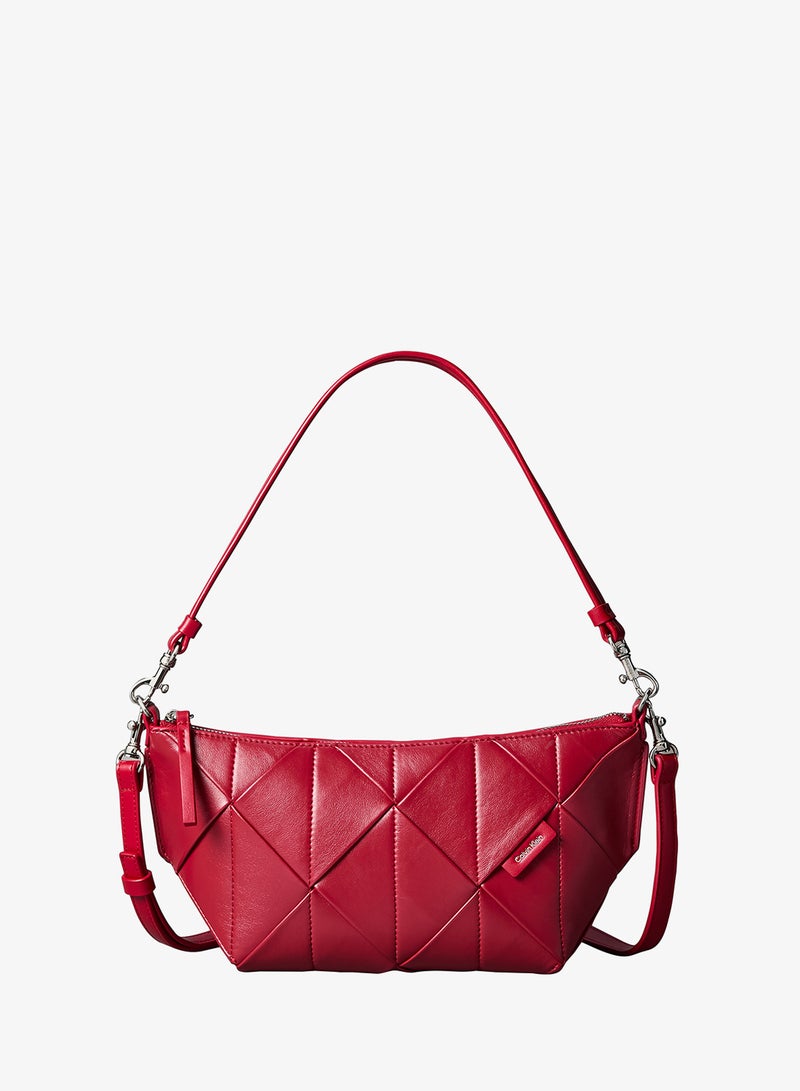 CALVIN KLEIN Patchwork Logo Tab Shoulder Bag - Image 1