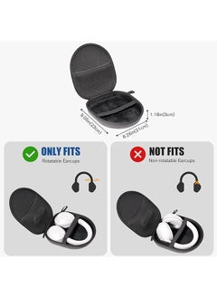 Procases Hard Eva Headphone Case For Over Ear Foldable Headphones Beribes Sony Wh Jbl Tune Tozo Travel Storage Box For Headphones Black  - Image 3