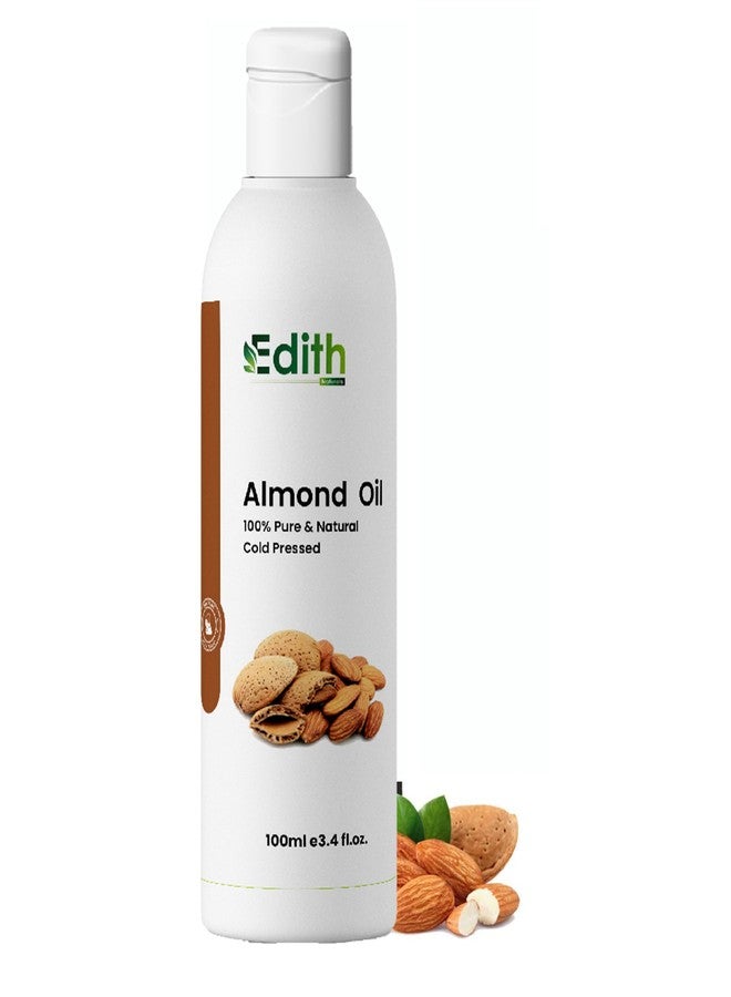 زيت اللوز الحلو من إديث ناتشورالز - معصور على البارد، نقي وطبيعي 100% - زيت مرطب للشعر والبشرة والأظافر - 100 مل