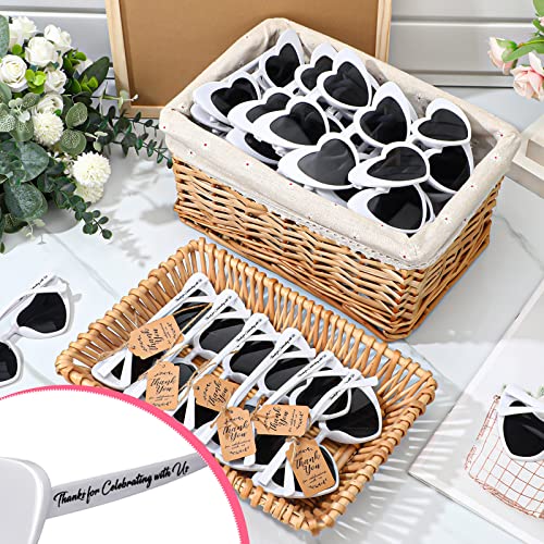 Vabean Wedding Heart Sunglasses Bulk Wedding Gifts Bachelorette Bridal Party Favors for Guests Reception(White,10 Pcs) - Image 5