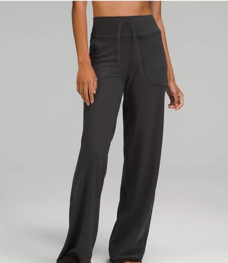 lululemon Groove Women's High-Waisted Flare & Straight Leg Yoga Pants, Ultra-Soft Naked Feel Fabric, Tummy Control & Butt Lifting, Non-See-Through, for Yoga, Workout & Casual Wear - Image 1