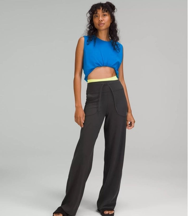 lululemon Groove Women's High-Waisted Flare & Straight Leg Yoga Pants, Ultra-Soft Naked Feel Fabric, Tummy Control & Butt Lifting, Non-See-Through, for Yoga, Workout & Casual Wear - Image 2