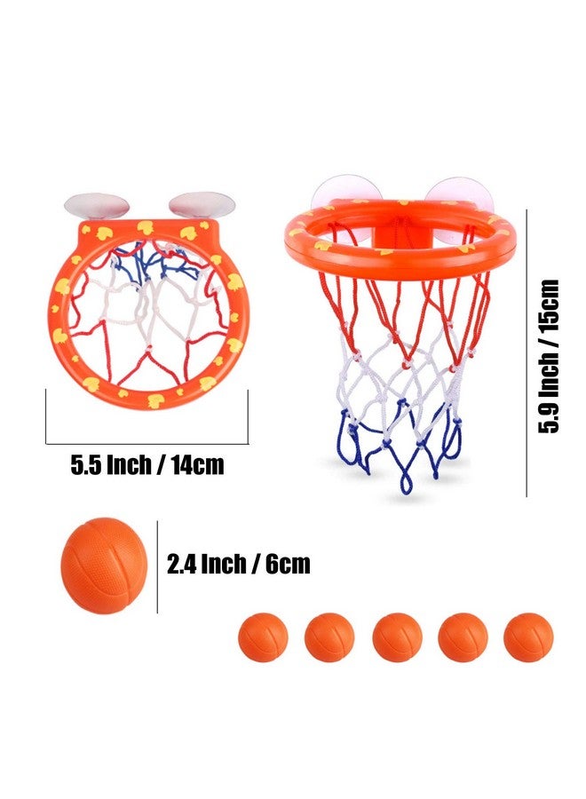 KISEER 2 Pack Fun Basketball Hoop with Heavy Duty Suction Cups Bathroom Bathtub Shooting Game Balls Toy Set with 6 Balls for Kids - Image 2