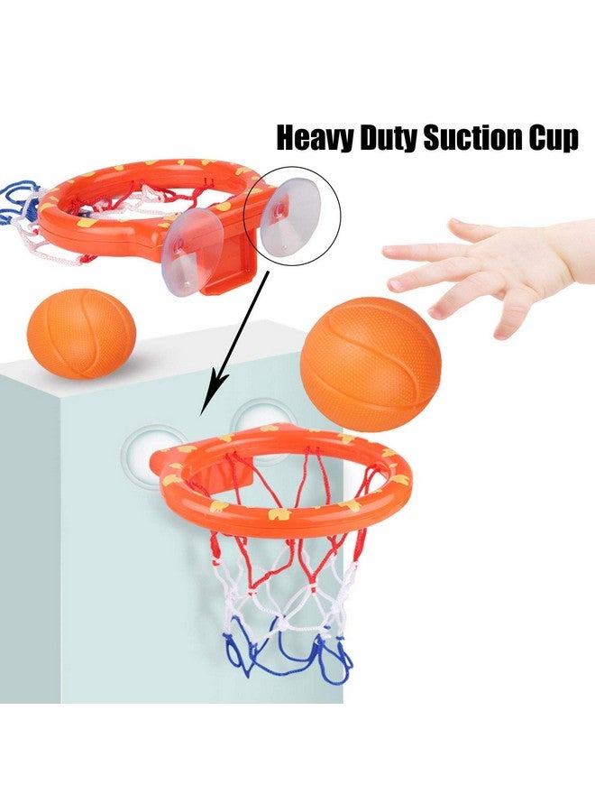 KISEER 2 Pack Fun Basketball Hoop with Heavy Duty Suction Cups Bathroom Bathtub Shooting Game Balls Toy Set with 6 Balls for Kids - Image 3