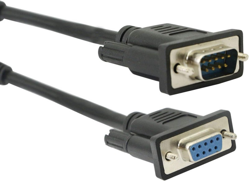 XMSJSIY DB9 RS232 to RJ45 Extender, DB9 9-Pin Serial Port Female&Male to RJ45 CAT5 CAT6 Ethernet LAN Extend Adapter Cable-2pcs (2-Cable) - Image 4