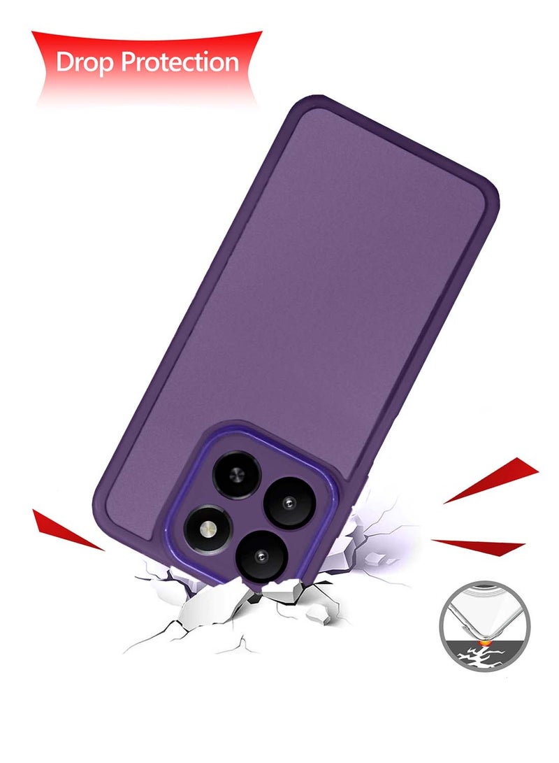Wtech Honor X5b 4G 2024 Soft Transparent TPU Silicone Ultra Thin Phone Stylish Electroplated Camera Border Back Case Cover - Eggplant Purple - Image 3