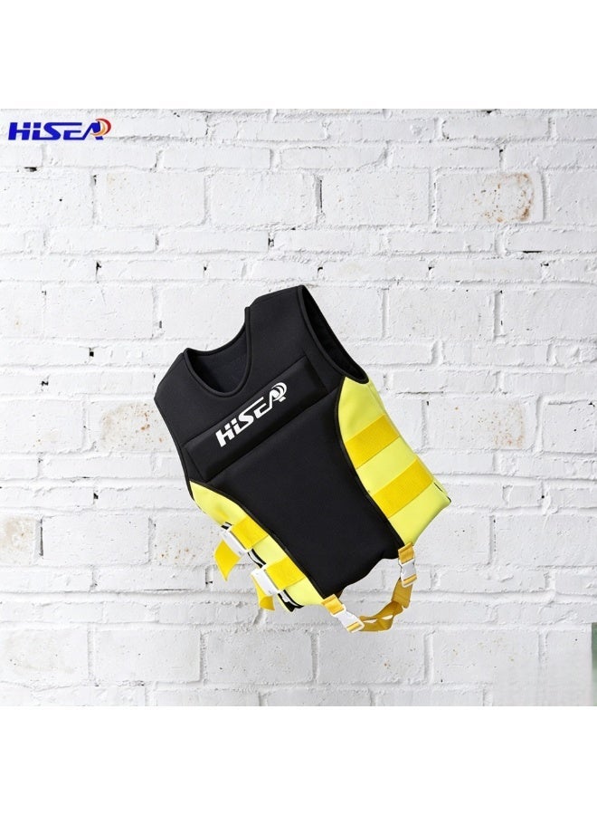 Hisea Children's Professional High Buoyancy Life Jackets In Black And Orange - Image 3