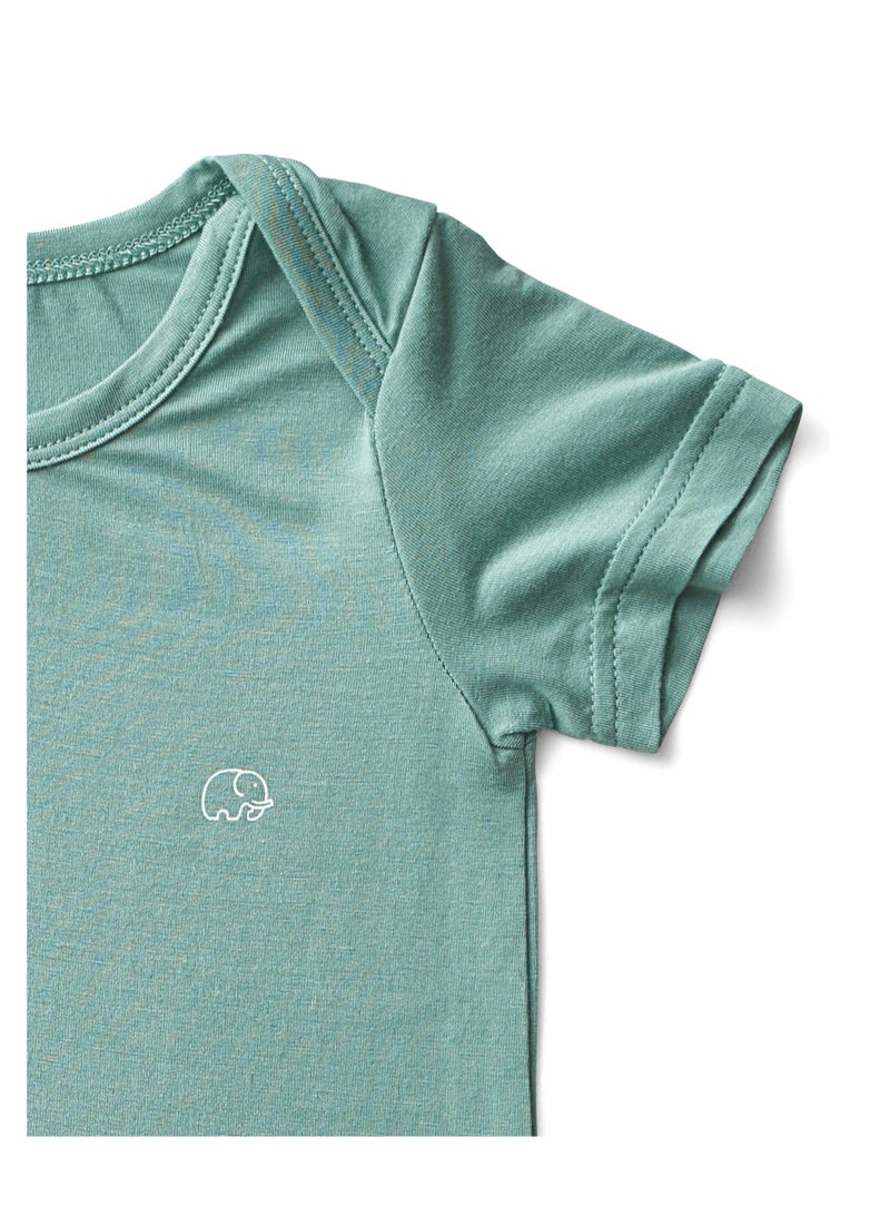 Anvi Baby Organic Bamboo Spandex Bodysuit- Soft Sage	Preemie up to 3kgs  - Image 2