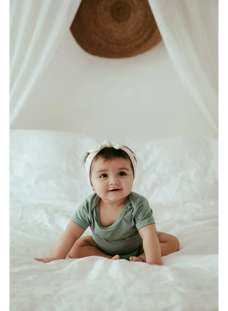 Anvi Baby Organic Bamboo Spandex Bodysuit- Soft Sage	Preemie up to 3kgs