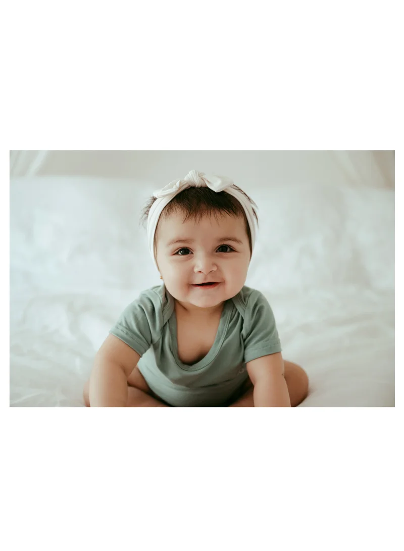 Anvi Baby Organic Bamboo Spandex Bodysuit- Soft Sage	Preemie up to 3kgs