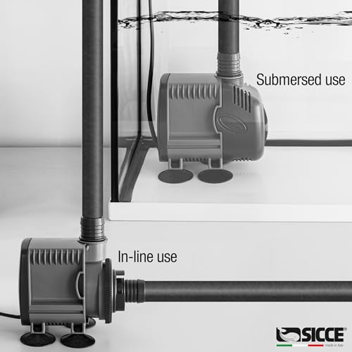 SICCE Syncra Silent 3.5 Multifunction 687 GPH Submersible Water Pump | Italian Made 68W Ultra Quiet Durable Aquarium Fish Tank, Fountain, Pond, Hydroponics, Terrarium Black | Freshwater & Saltwater - Image 5