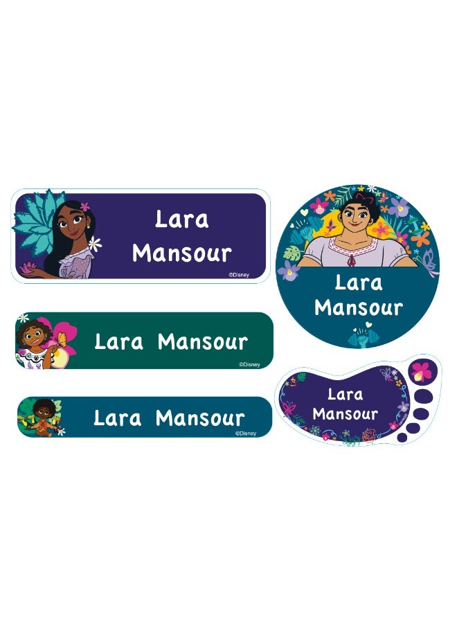 Essmak Disney Personalized Waterproof Name Labels for Kids – Set of 74 Custom Stickers for School Supplies, Lunch Boxes, Clothes and Toys  - Image 1