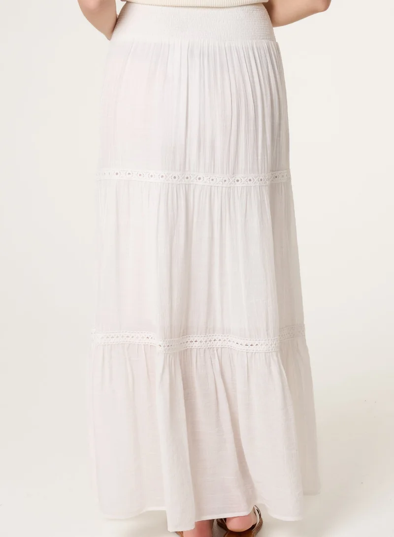 بلو فانيلا Mix Crochet Maxi Skirt