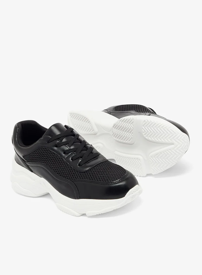 Ginger Black Chunky Comfort Sneakers for Women | Best Price UAE