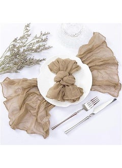 Coffee Cheesecloth Napkins  Spring Napkins Set of 50 Boho Washable Dinner Table Napkins for Wedding Party Baby Shower Birthday Party Decor - pzsku/ZDF0DEBAFF8F8A90302BCZ/45/_/1740505688/9d364f1a-d63f-493b-b09f-802196541936