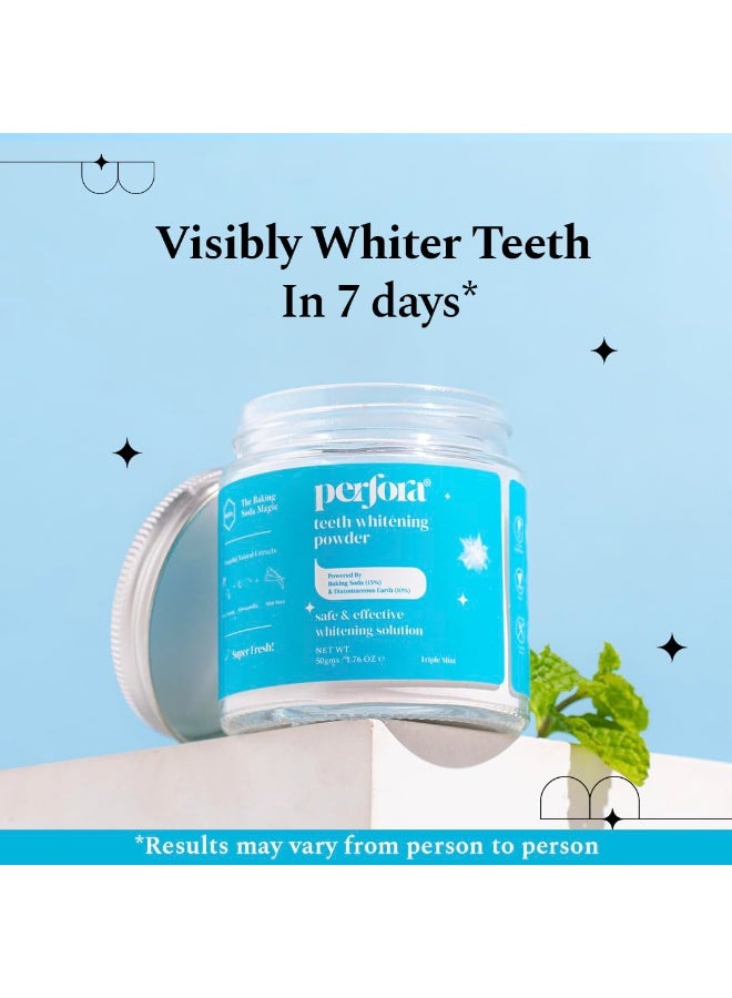 Perfora Radiant Smile Combo | Purple Magic Whitening Serum & Teeth Whitening Powder | Enamel Safe & Effective Teeth Whitener Solution | Long Lasting Freshness - Image 3