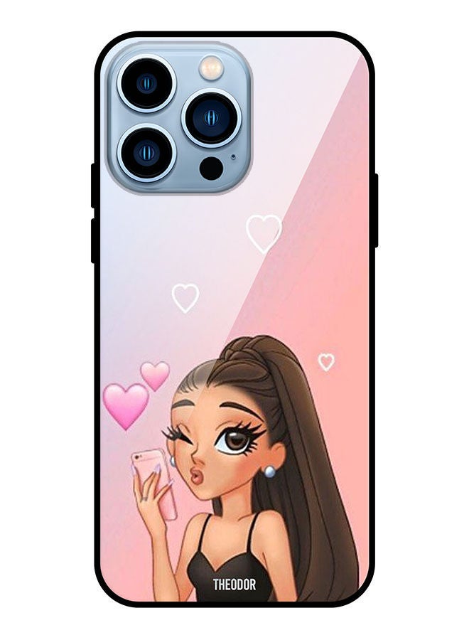 Theodor Protective Tempered Glass Case Cover For Apple iPhone 13 Pro Girl Selfi - Image 1