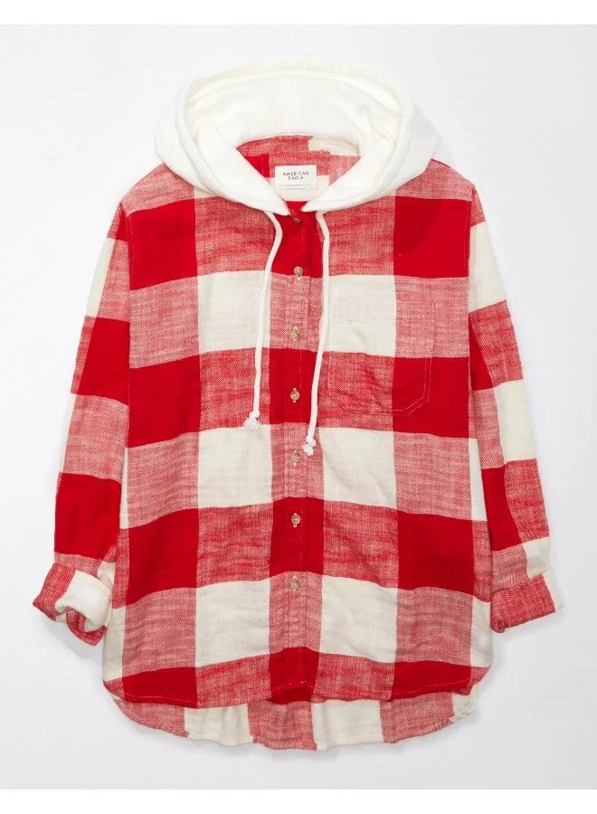 American Eagle Checked Hoodie
