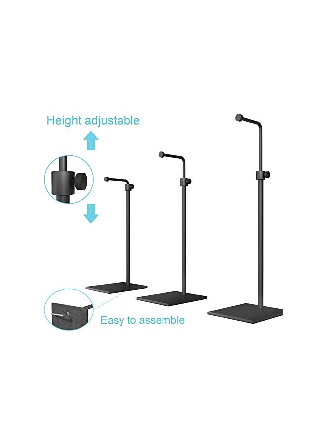 The Bros 2 Pack Bag Display Rack Handbag Display Stand Adjustable Purse Display Stand Jewelry Rack Metal Single Hanging Hook Bag Display Pure Metal Base (Black) - Image 3