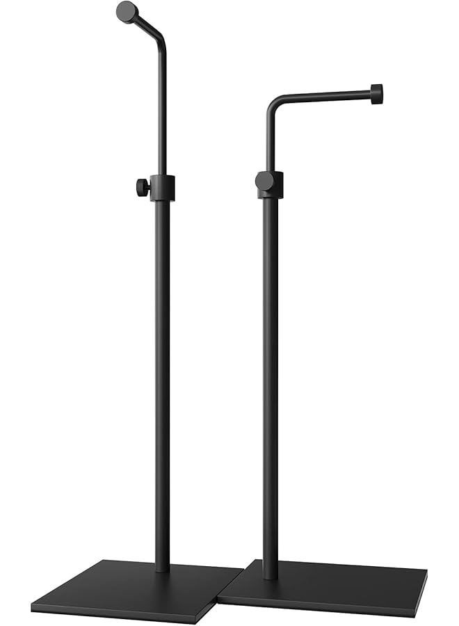 The Bros 2 Pack Bag Display Rack Handbag Display Stand Adjustable Purse Display Stand Jewelry Rack Metal Single Hanging Hook Bag Display Pure Metal Base (Black) - Image 1