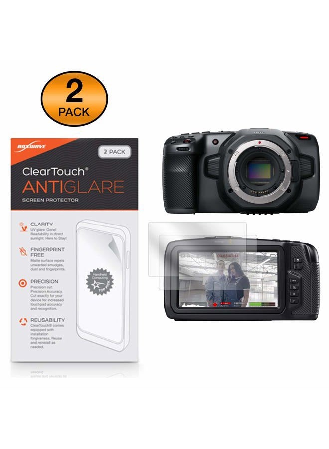 BoxWave Blackmagic Pocket Cinema Camera 6K Screen Protector, [ClearTouch Anti-Glare (2-Pack)] Anti-Fingerprint Matte Film Skin for Blackmagic Pocket Cinema Camera 6K, Cinema Camera 4K - Image 2