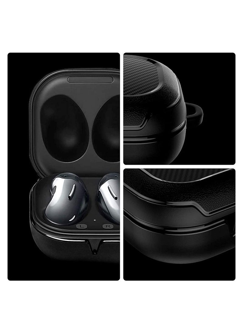 SYOSI - Compatible with Samsung Galaxy Buds Live Case Cover Led Visible Shockproof Full Protective Protector Case for Galaxy Bud Live Galaxy Buds Pro Case Earbuds Headphone Accessories Black - Image 1